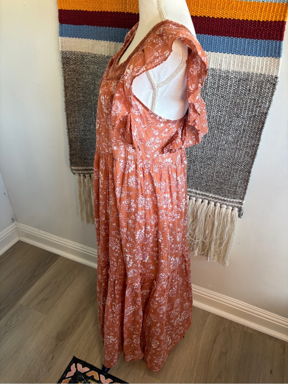 Free People Rust Floral Maxi Dress - Picture 3 of 7
